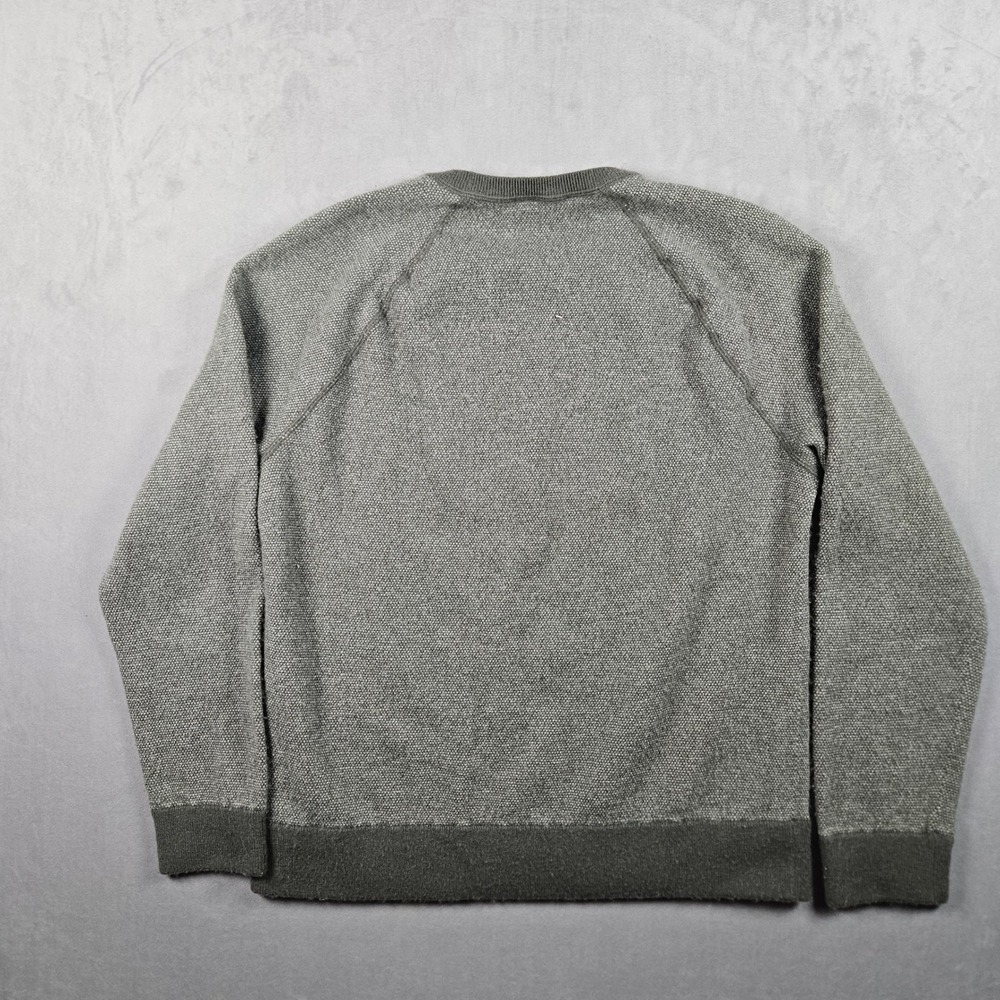 Vince Birdseye Sweatshirt Mens Large (Fits Like XS-S) Green Cashmere Wool Blend - Picture 2 of 9